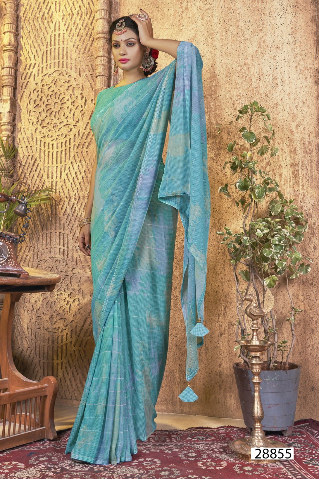 Eesha Vol 3 By Vallabhi Daily Wear Georgette Sarees Wholesale Clothing Suppliers In India
